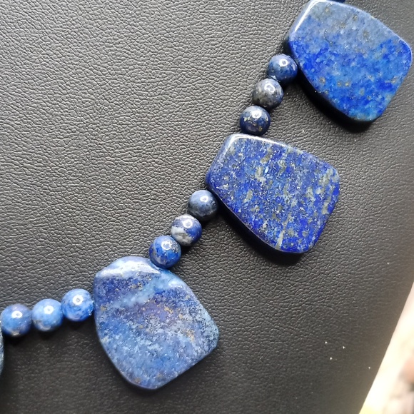 Artesian Lapis Lazuli slab stone handmade necklace - Picture 3 of 5